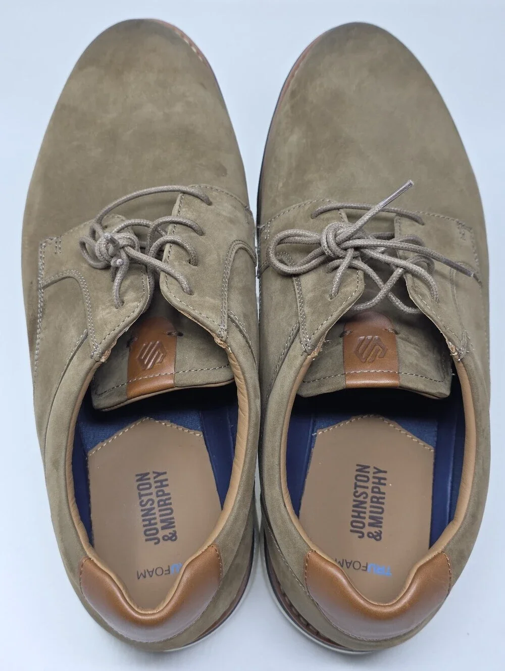 Johnston & Murphy Braydon 20-5582 Oxford Men's Size 10.5 Dark Taupe Dress Shoes